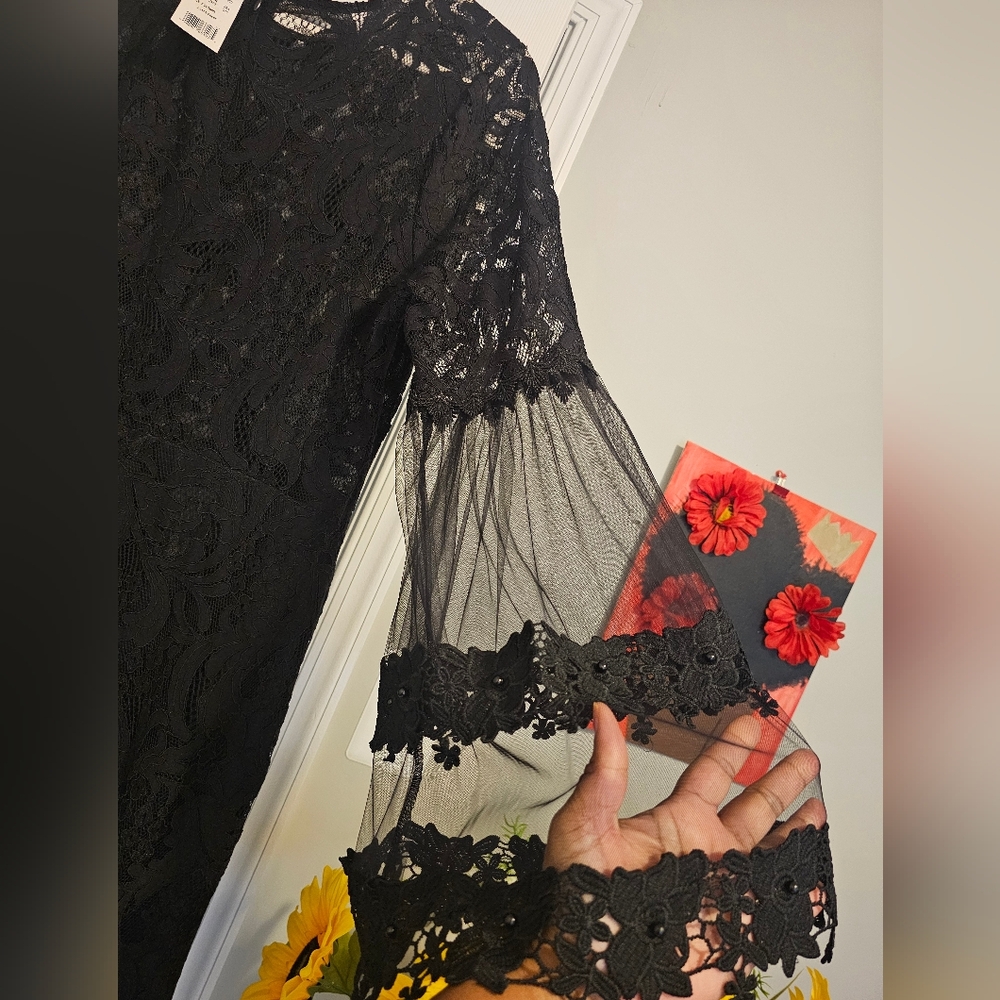 MadRag NWT Women's Black Lace Cocktail Dress Sz XL - Picture 10 of 16